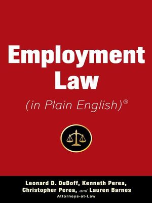 cover image of Employment Law (in Plain English)
